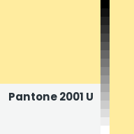 Color chip: Pantone 2001 U