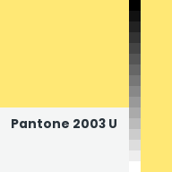 Color chip: Pantone 2003 U