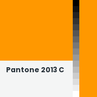 Color chip: Pantone 2013 C