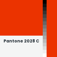 Color chip: Pantone 2028 C