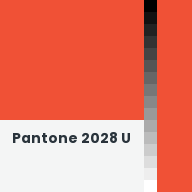 Color chip: Pantone 2028 U