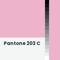Color chip: Pantone 203 C