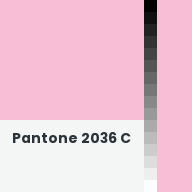Color chip: Pantone 2036 C