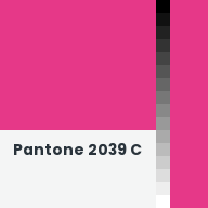 Color chip: Pantone 2039 C