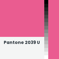 Color chip: Pantone 2039 U