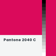 Color chip: Pantone 2040 C