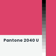 Color chip: Pantone 2040 U