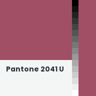 Color chip: Pantone 2041 U