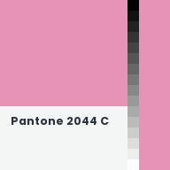 Color chip: Pantone 2044 C