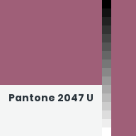 Color chip: Pantone 2047 U