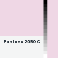 Color chip: Pantone 2050 C