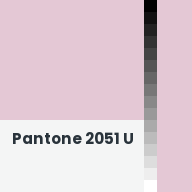 Color chip: Pantone 2051 U