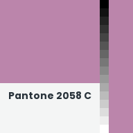 Color chip: Pantone 2058 C