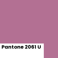 Color chip: Pantone 2061 U
