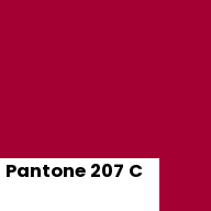 Color chip: Pantone 207 C