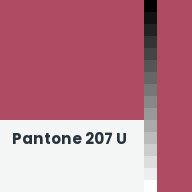Color chip: Pantone 207 U