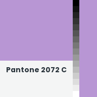 Color chip: Pantone 2072 C