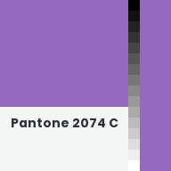 Color chip: Pantone 2074 C