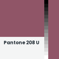 Color chip: Pantone 208 U