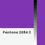 Color chip: Pantone 2084 C
