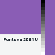 Color chip: Pantone 2084 U