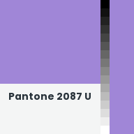Color chip: Pantone 2087 U