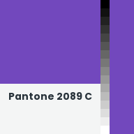 Color chip: Pantone 2089 C