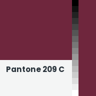 Color chip: Pantone 209 C