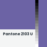 Color chip: Pantone 2103 U