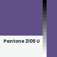 Color chip: Pantone 2105 U
