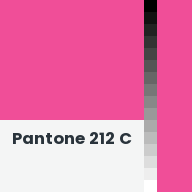 Color chip: Pantone 212 C