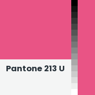 Color chip: Pantone 213 U