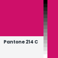 Color chip: Pantone 214 C