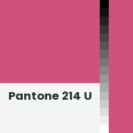 Color chip: Pantone 214 U
