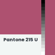 Color chip: Pantone 215 U