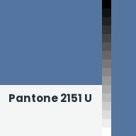 Color chip: Pantone 2151 U