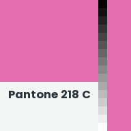 Color chip: Pantone 218 C