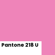 Color chip: Pantone 218 U