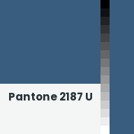 Color chip: Pantone 2187 U