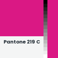 Color chip: Pantone 219 C