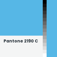 Color chip: Pantone 2190 C