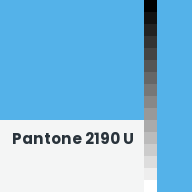 Color chip: Pantone 2190 U