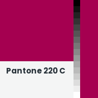Color chip: Pantone 220 C