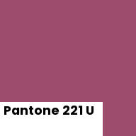 Color chip: Pantone 221 U
