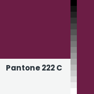 Color chip: Pantone 222 C