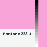 Color chip: Pantone 223 U