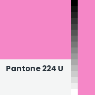 Color chip: Pantone 224 U