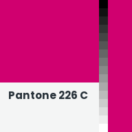 Color chip: Pantone 226 C