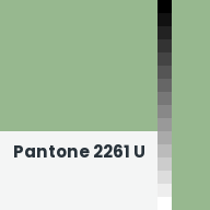 Color chip: Pantone 2261 U