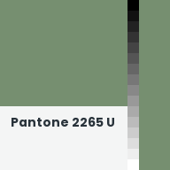 Color chip: Pantone 2265 U